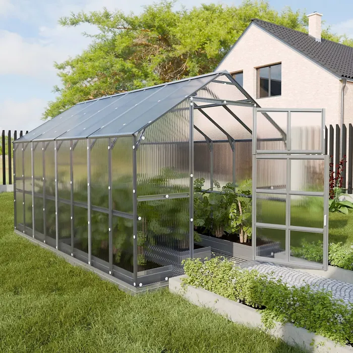 Heavy Duty greenhouse KLASIKA HOUSE 2,35 x 4,12 m (9,68 m²), 6 mm polycarbonate cover