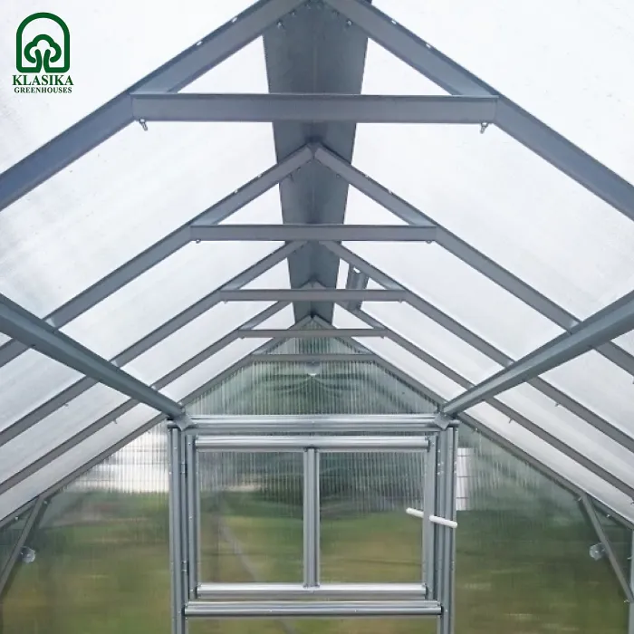 Heavy Duty greenhouse KLASIKA HOUSE 2,35 x 6,12 m (14,38 m²), 6 mm polycarbonate cover