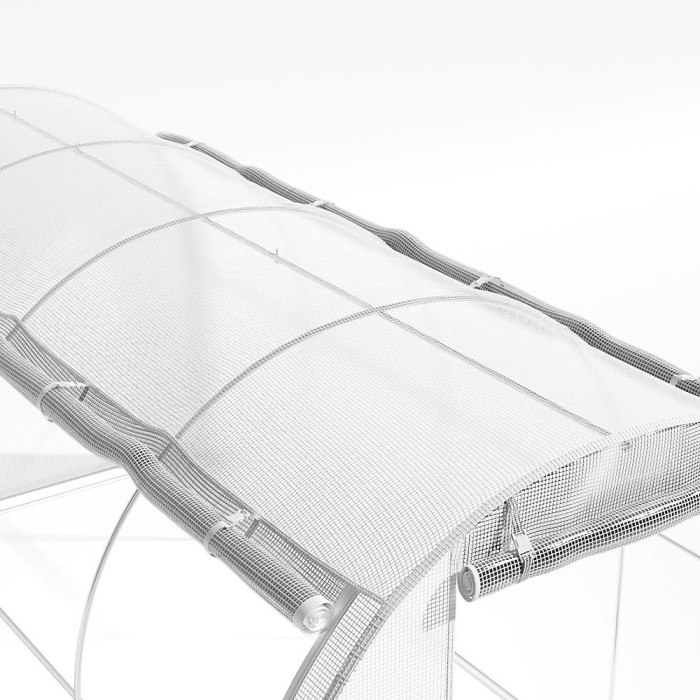 13 x 6 ft Outdoor Walk In Greenhouse Garden Plants Grow House with Sturdy Steel Frame and UV-Protected PE Cover