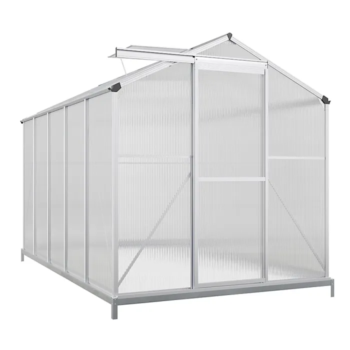10x6ft Garden Plants Grow House with Aluminium Frame Large Walk-In Green House with Door and Window
