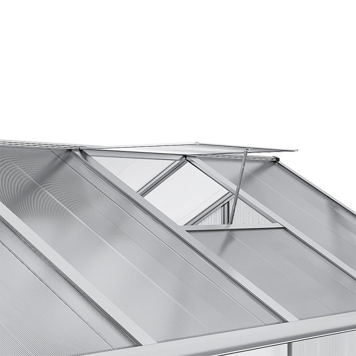 8x6 ft Outdoor Garden Polycarbonate Walk In Greenhouse with Ventilated Window
