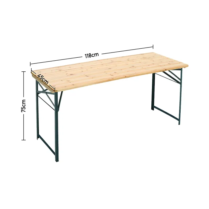 Set of 3 Outdoor Chair and Foldable Table Benches Set Garden Bistro Set Dining Room Set Brown