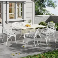 7-Piece Outdoor Garden Furniture Set Dining Set for Garden Patio Lounge Balcony with Cushions
