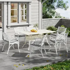 7-Piece Outdoor Garden Furniture Set Dining Set for Garden Patio Lounge Balcony with Cushions