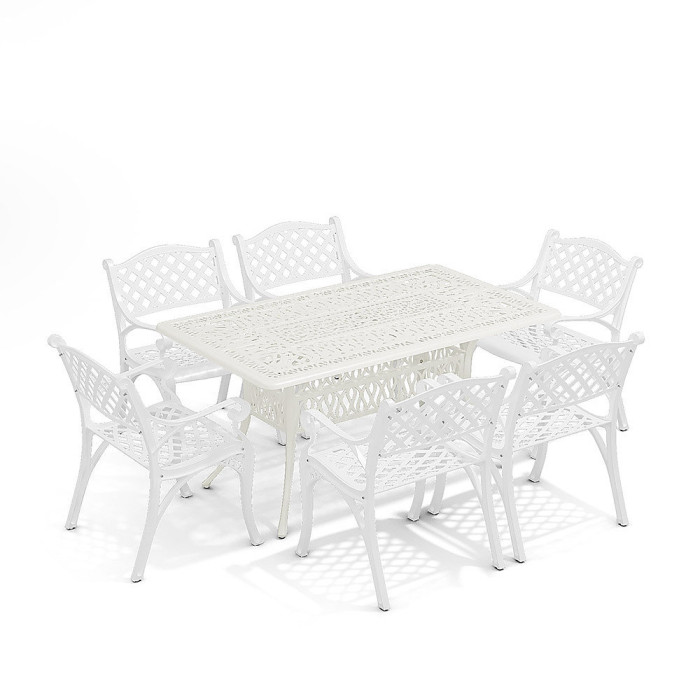 7-Piece Outdoor Garden Furniture Set Dining Set for Garden Patio Lounge Balcony with Cushions