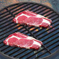 Circular Cast Iron Grilling Grate Dual Side Grid for Outdoor BBQ Dia 37.5cm