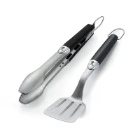 Weber Premium Rubber & stainless steel 2 piece Barbecue tool set