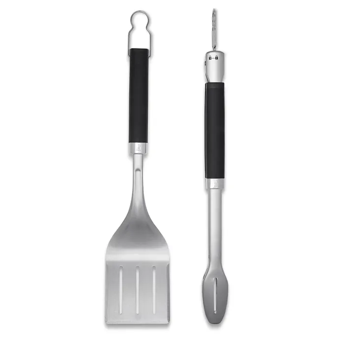 Weber Precision Black Stainless steel 2 piece Barbecue tool set