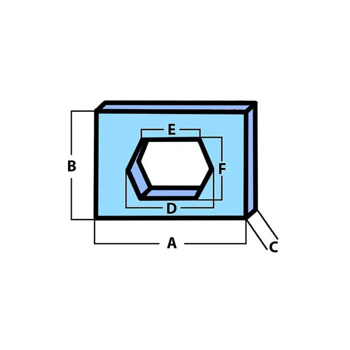 3" x 4" Howard Flail Plate - Agricultural Flailing Muck Spreading Spreader