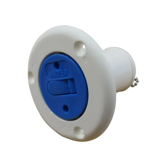 Motorhome Caravan Water Filler Cap 33MM (Blue Nylon Boat Deck Socket Marine Plug)