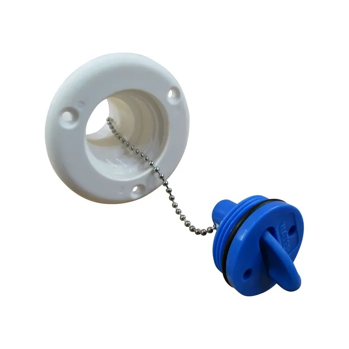 Motorhome Caravan Water Filler Cap 33MM (Blue Nylon Boat Deck Socket Marine Plug)