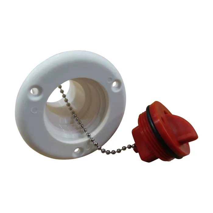 Motorhome Caravan Water Filler Cap 33MM (Red Nylon Boat Deck Socket Marine Plug)