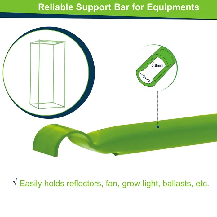 Chilli Grow Tent Reflective Mylar Hydroponic with Adjustable Vents and Floor Tray for Indoor Plant Growing, 60 x 60 x 140 cm