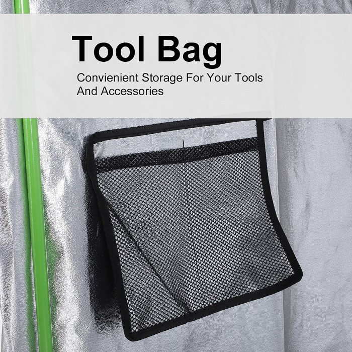 Chilli Grow Tent Reflective Mylar Hydroponic with Adjustable Vents and Floor Tray for Indoor Plant Growing, 80 x 80 x 160 cm