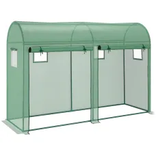 Chilli Walk-in Greenhouse, Tomato Greenhouse with Double Doors & 4 Windows, Garden Plant Growth Green House