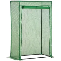 Chilli Tomato Greenhouse with Roll-up Door, Mini Greenhouse with PE Cover, Outdoor Grow House Small Green House for the Garden
