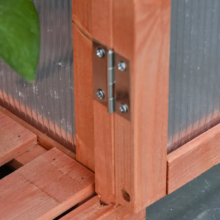 Chilli Garden Cold Frame Polycarbonate Greenhouse with Adjustable Shelves, Double Doors, Openable Top Covers, Grow House