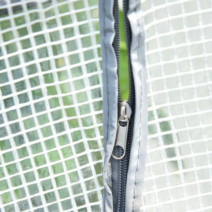 Chilli Mini Greenhouse Portable Flower Planter Tomato Vegetable House for Garden Backyard with Zipper 120 x 60 x 60 cm, White