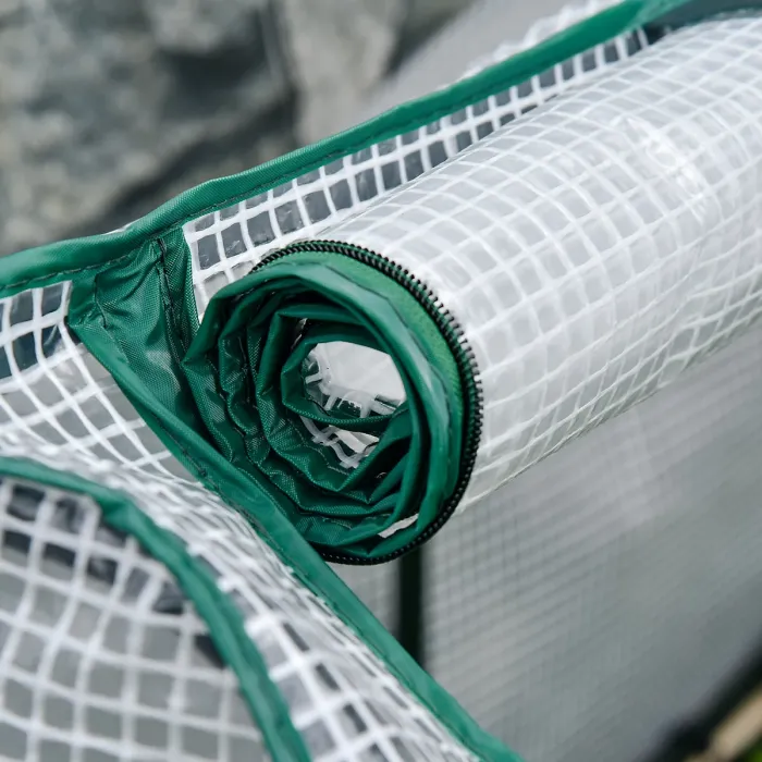 Chilli Raised Garden Bed Outdoor Elevated Wood Planter Box w/ PE Cover, Natural