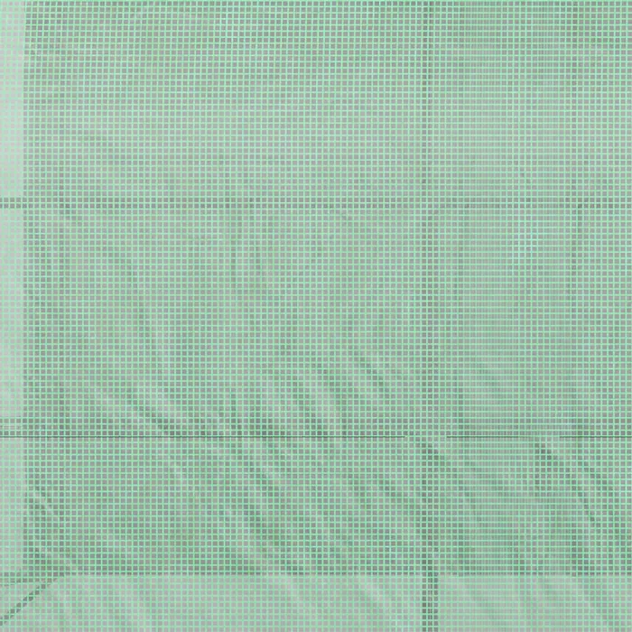 Chilli Walk-In Lean to Greenhouse with Windows and Zippered Doors, 2 Tiers 6 Wired Shelves 300L x 150W x 213Hcm Green