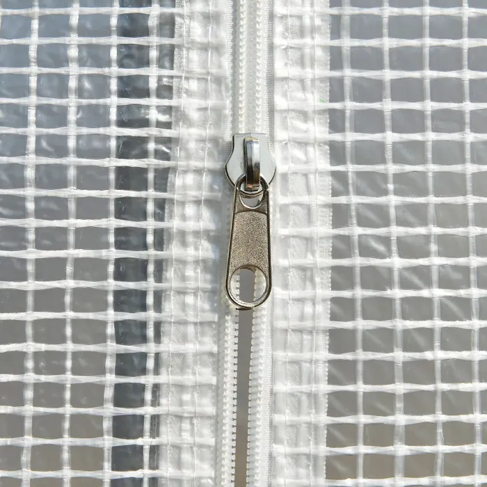 Chilli Walk-in Polytunnel Greenhouse Green House with Roll-up Sidewalls, UV-resistant PE Cover, 3 x 2 x 2m, White