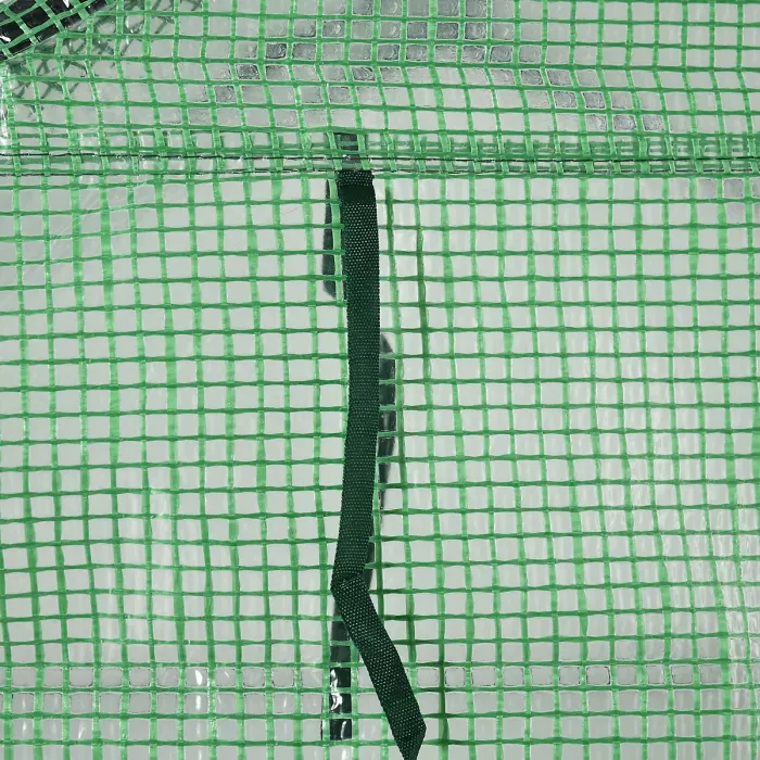 Chilli Walk in Greenhouse with Shelves Steeple Green House for Garden Grow House Removable Cover 143x138x190cm, Green