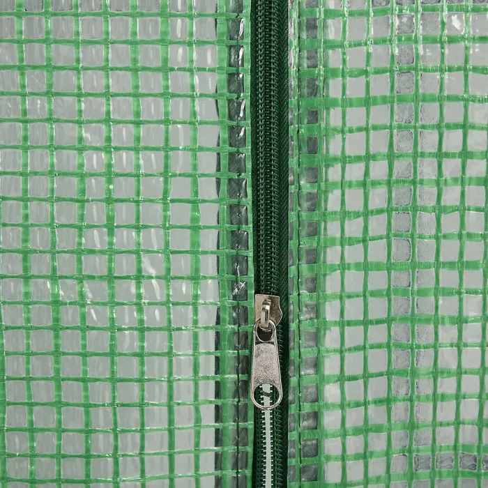 Chilli Walk in Greenhouse with Shelves Steeple Green House for Garden Grow House Removable Cover 143x138x190cm, Green