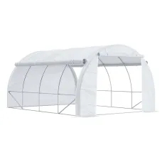 Chilli 4 x 3 x 2 m Polytunnel Greenhouse with Roll-up Side Walls, Walk-in Grow House Tent with Steel Frame, Reinforced Cover