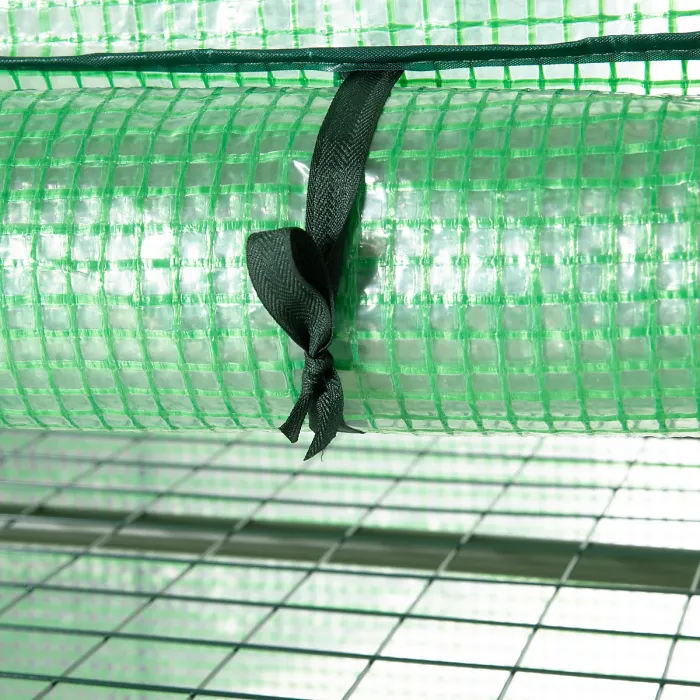 Chilli 4 Tier Mini Greenhouse for Outdoor, Portable Gardening Plant Green House with Storage Shelf, Roll-Up Zipped Door