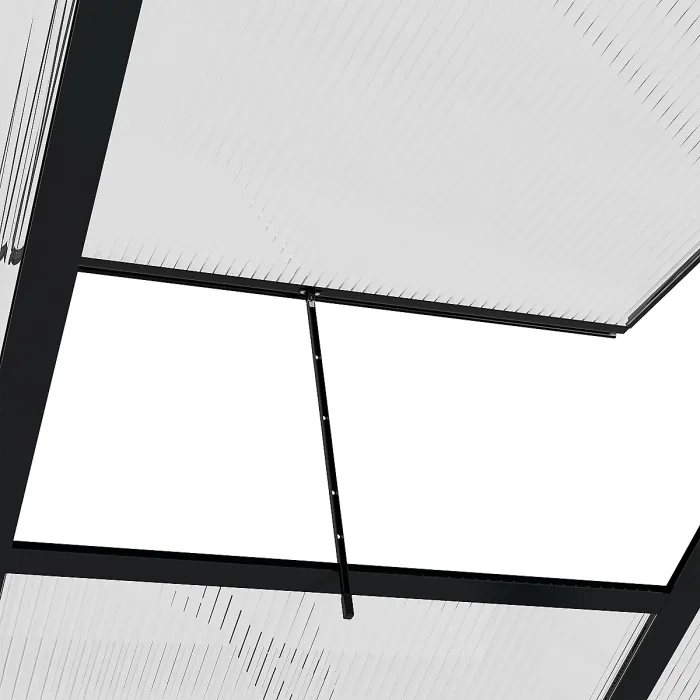 Chilli 6 x 10ft Polycarbonate Greenhouse, Large Walk-In Green House with Slide Door and Window, Garden Plants Grow House