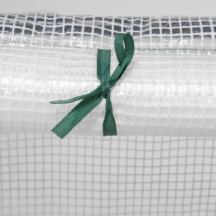 Chilli Mini Small Greenhouse with Steel Frame & PE Cover & Zipped Window Poly tunnel Steeple for Plants Vegetables