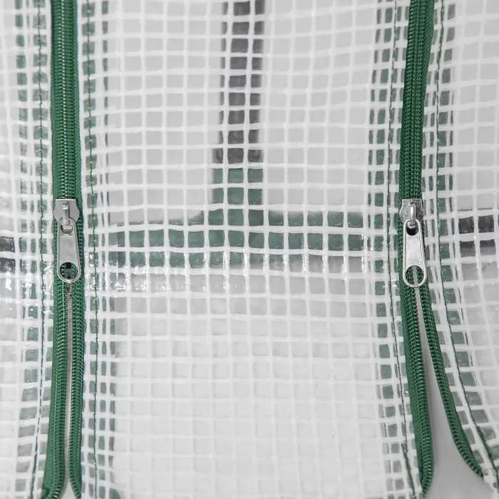 Chilli Mini Small Greenhouse with Steel Frame & PE Cover & Zipped Window Poly tunnel Steeple for Plants Vegetables