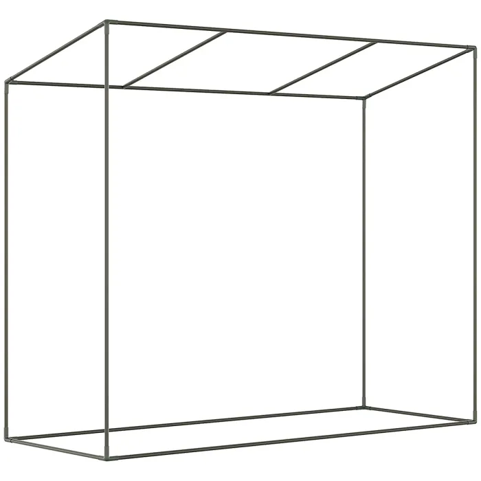 Chilli Tomato Greenhouse Walk-in Garden Greenhouse with Pent Roof, Roll-up Door, Mesh Window for Plants Flowers Herbs Grow