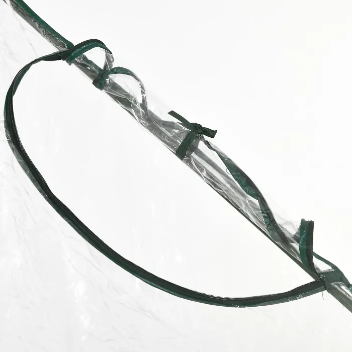 Chilli Walk In PVC Greenhouse Garden Outdoor Flower Planter Steel Frame w/ Zipped Door & Window 180 x 100 x 168CM Clear