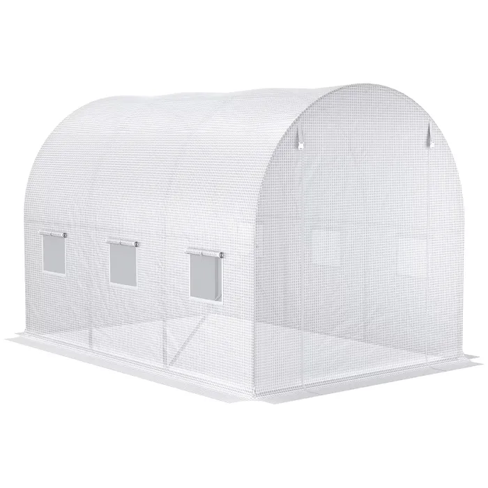 Chilli 3 x 2 x 2m Greenhouse Replacement Cover ONLY Winter Garden Plant PE Cover for Tunnel Walk-in Greenhouse with Windows