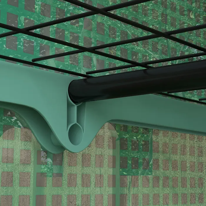 Chilli 4 Tier Mini Greenhouse with Reinforced PE Cover, Portable Indoor Outdoor Green House with Roll-up Door and Wire Shelves