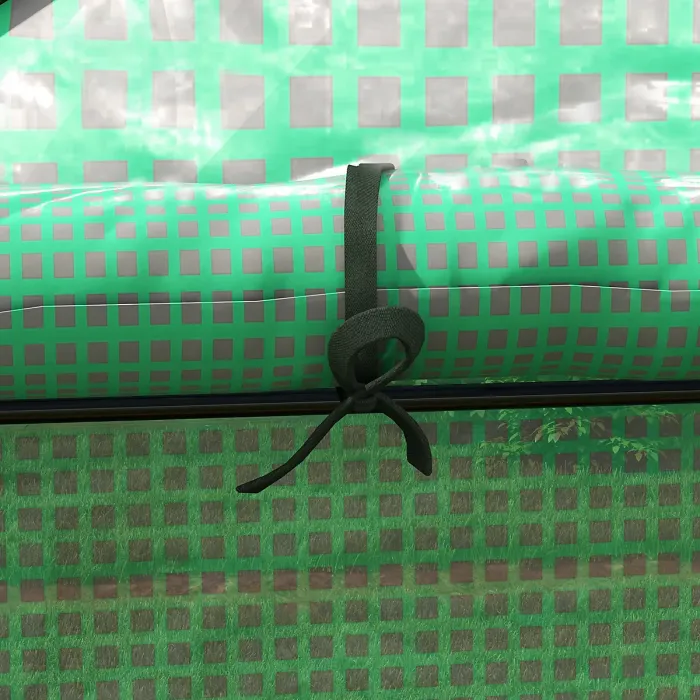 Chilli Greenhouse Cover Replacement Walk-in PE Hot House Cover with Roll-up Door and Windows, 140 x 73 x 190cm, Green