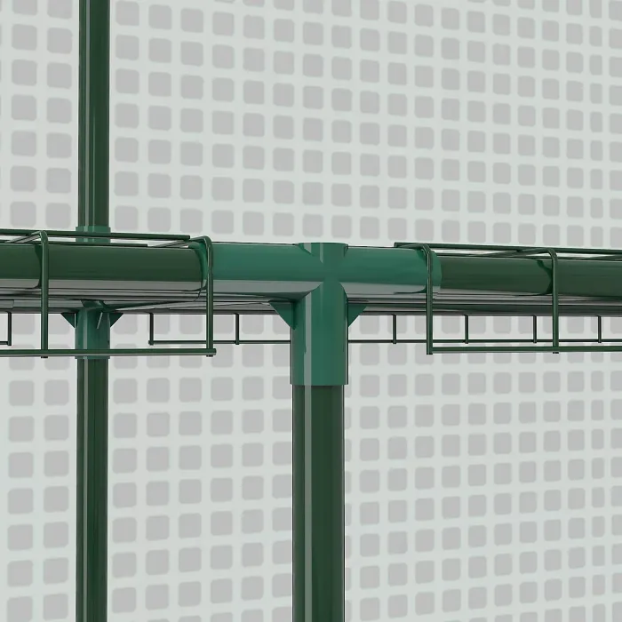 Chilli Walk-in Greenhouse with 3 Tier 12 Shelves, Small Greenhouse with Reinforced PE Cover, Garden Growhouse with Roll-up Door