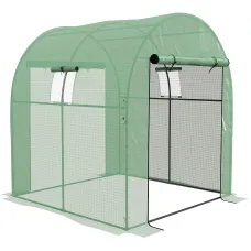 Chilli 180 x 180cm Walk-In Polytunnel Greenhouse - Green