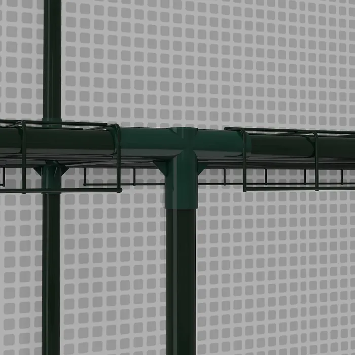 Chilli Walk-in Greenhouse with 3 Tier 12 Shelves, Small Greenhouse with Reinforced PE Cover, Garden Plant Growhouse