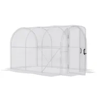 Chilli Polytunnel Greenhouse Walk-in Grow House with PE Cover, Door and Galvanised Steel Frame, 3 x 2 x 2m, Clear