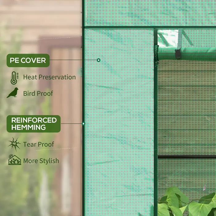 Chilli 77 x 196cm Walk-In Greenhouse, with Accessories