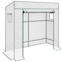 Chilli PE Cover Walk-in Outdoor Greenhouse, White