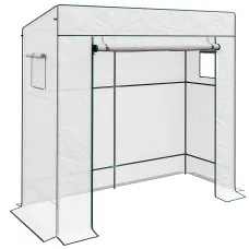 Chilli PE Cover Walk-in Outdoor Greenhouse, White