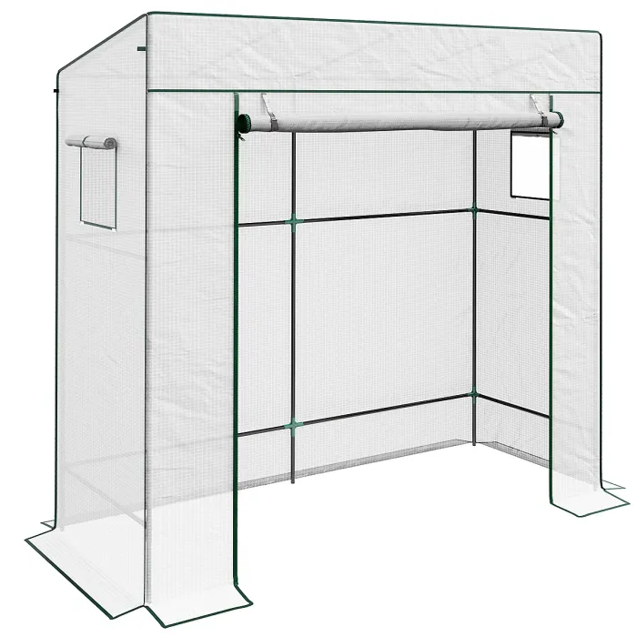 Chilli PE Cover Walk-in Outdoor Greenhouse, White
