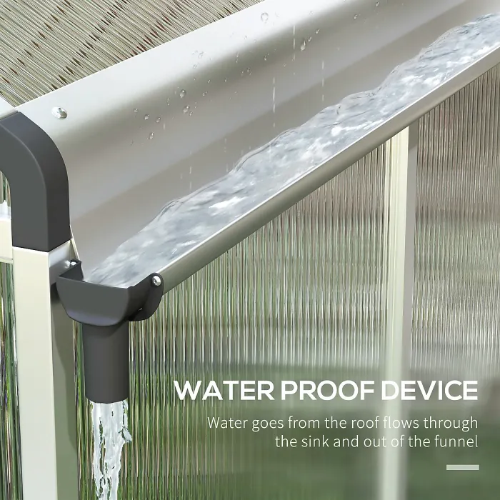 Chilli 8 x 6ft Aluminium Frame Greenhouse, with Foundation