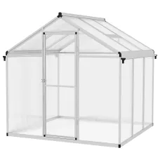 Chilli 6 x 6ft Aluminium Frame Greenhouse, with Foundation