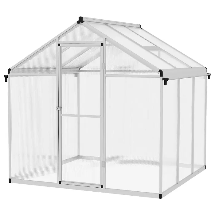 Chilli 6 x 6ft Aluminium Frame Greenhouse, with Foundation