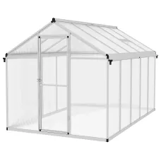 Chilli 10 x 6ft Aluminium Frame Walk-In Greenhouse, with Foundation