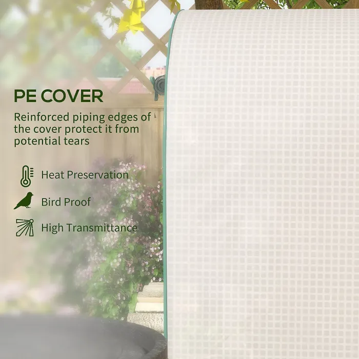 Chilli 4 Tier Mini Greenhouse for Outdoor, Portable Gardening Plant Green House with Storage Shelf, Roll-Up Zipped Door